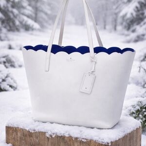 Kate Spade Reversible White and Navy Tote